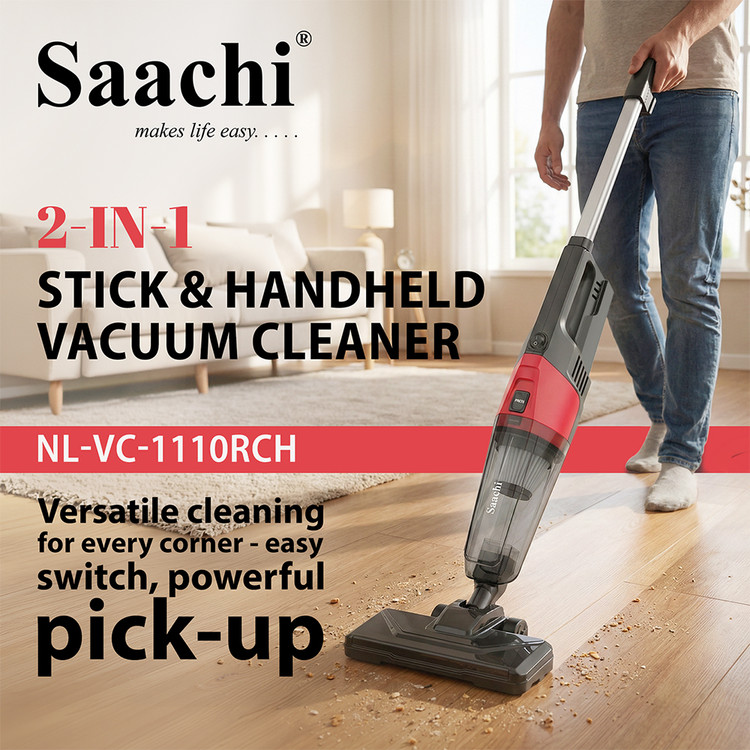 جاروبرقی شارژی عصایی ساچی NL-VC-1110RCH دوکاره با فیلتر HEPA