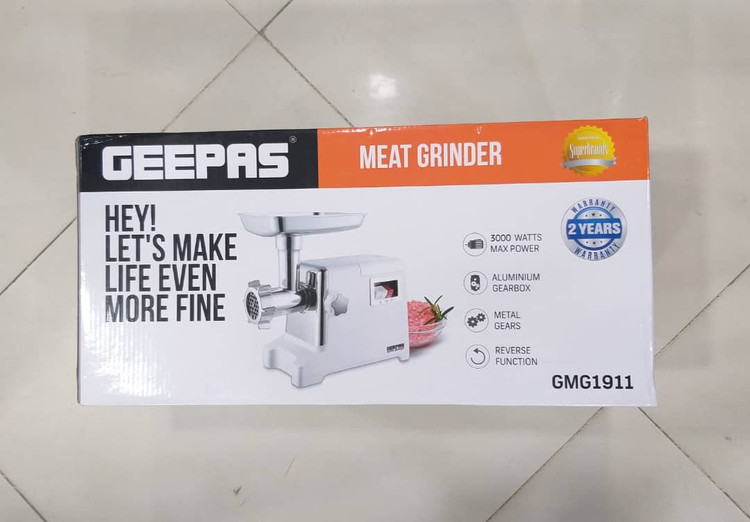 چرخ گوشت جپاس GMG1911 با گیربکس آلومینیومی و توان ۳۰۰۰ وات