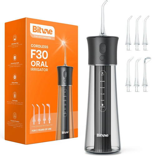 واترجت دندان Bitvae F30 بیسیم مشکی با ۵ حالت