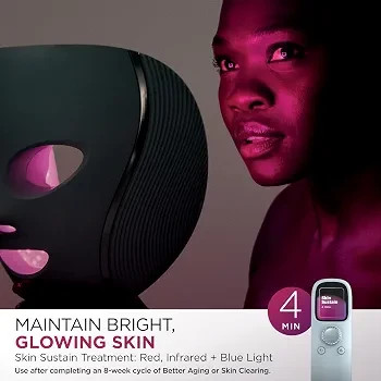 ماسک نوردرمانی LED صورت شارک CryoGlow مدل FW312 با خنککننده زیر چشم