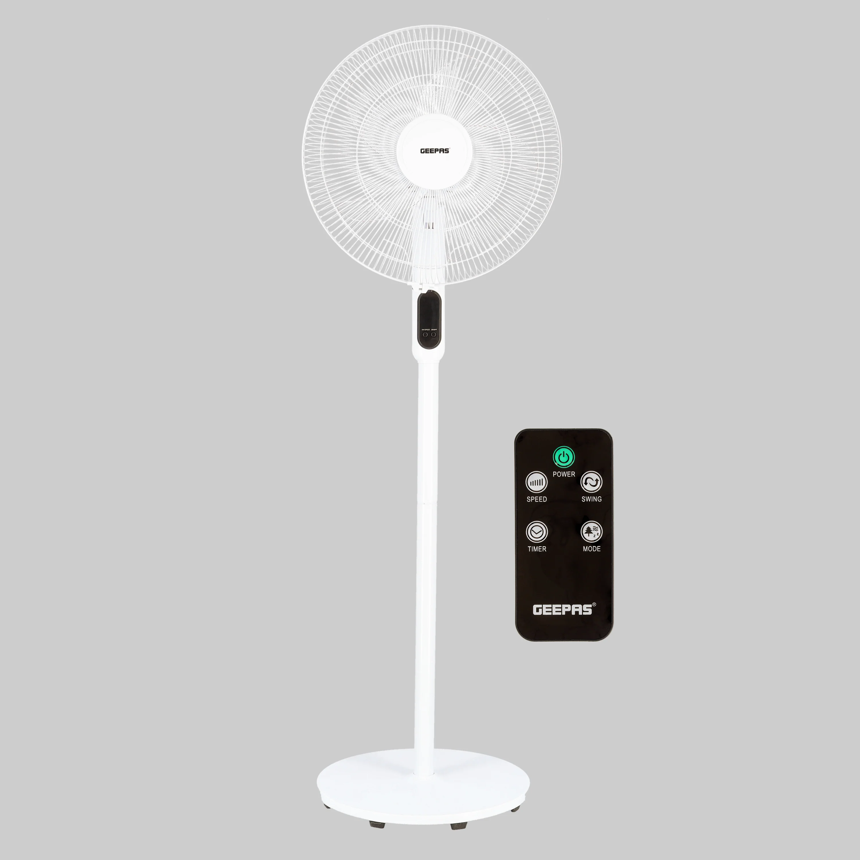 پنکه ایستاده هوشمند جی‌پاس GF21159 با موتور تمام مس و کنترل WiFi