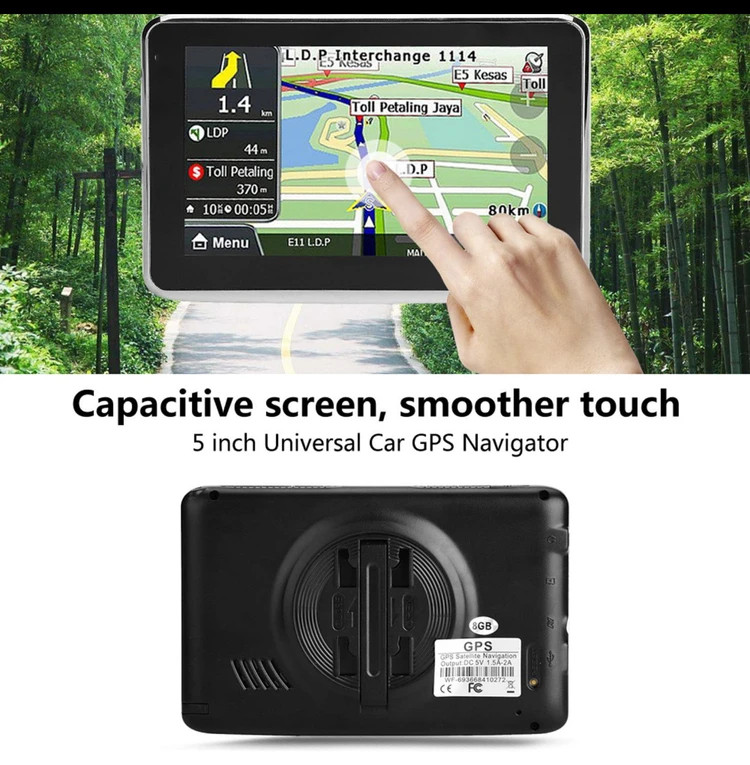 مسیریاب خودرو GPS Navigator Q5 با صفحه لمسی ۵ اینچ