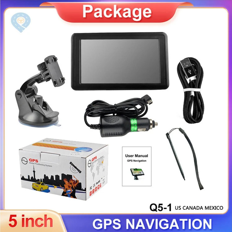 مسیریاب خودرو GPS Navigator Q5 با صفحه لمسی ۵ اینچ