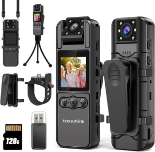 دوربین بدنی Kaysunlink H82 با حافظه 128GB و فیلمبرداری Full HD