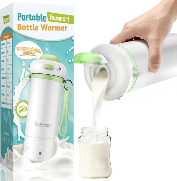 شیرگرم‌کن قابل حمل نوزاد Yousmart HB02 با باتری ۱۱۰۰۰ میلی‌آمپرساعت