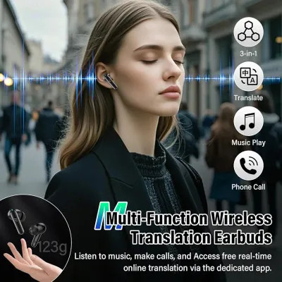 هدفون بیسیم مترجم هوش مصنوعی Kicoeon با ۱۴۴ زبان و ۴۸ ساعت باتری