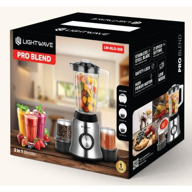 دستگاه مخلوطکن ۳ کاره لایتوی مدل LW-BLD-200 با تیغه استیل ضدزنگ