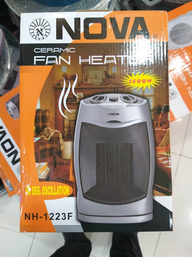 هیتر فن سرامیکی نووا NH-1223F با دو حالت توان ۷۵۰ و ۱۵۰۰ وات