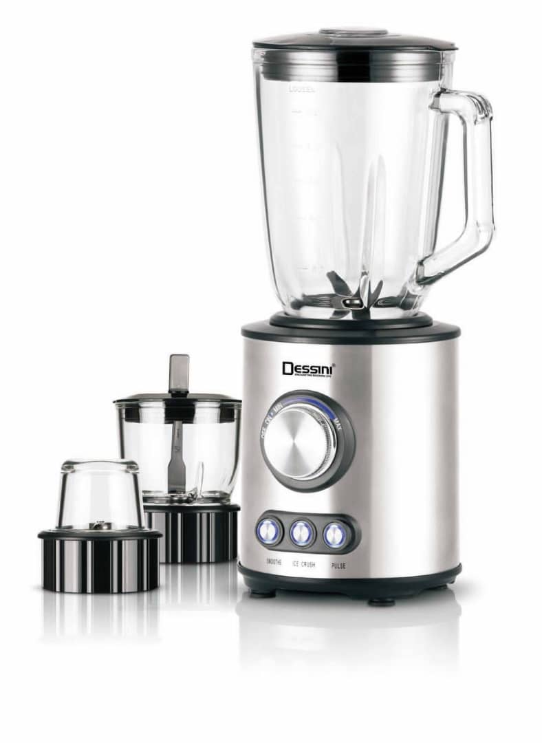 بلندر ۳ کاره دسینی KD-8282 با پارچ شیشه‌ای ۱.۵ لیتری و کنترل سرعت LED