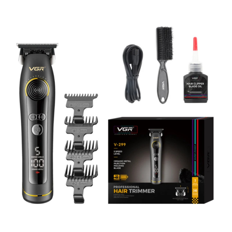 ماشین اصلاح خط زن و صفر زن شارژی VGR مدل V-299 با نمایشگر LED