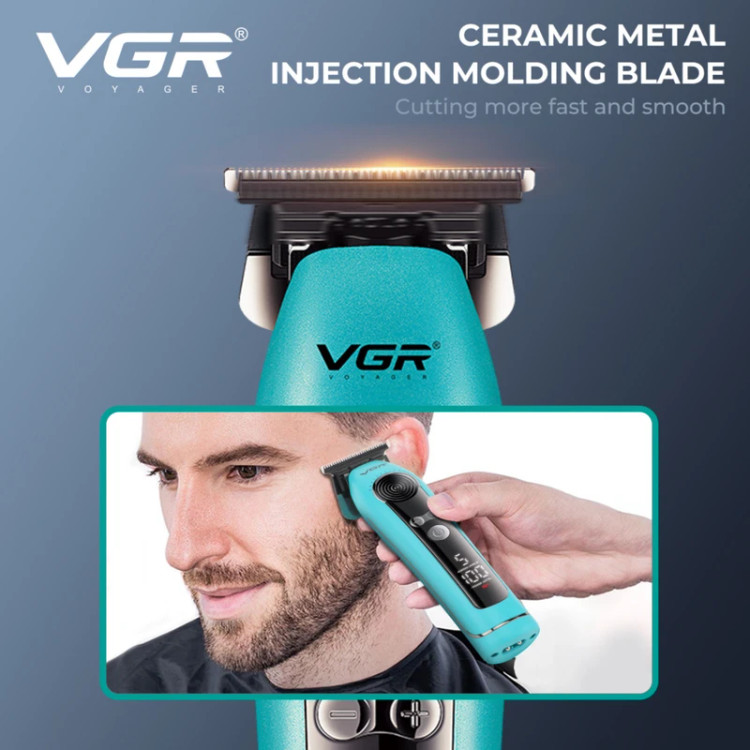 ماشین اصلاح خط زن و صفر زن شارژی VGR مدل V-299 با نمایشگر LED