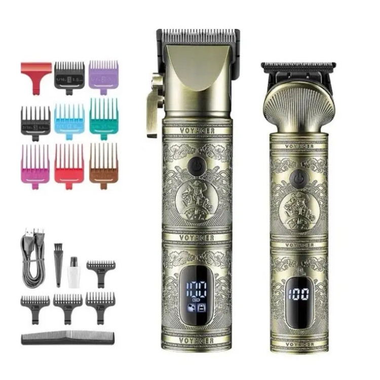 ست ماشین اصلاح و خط زن VGR مدل V-670 با نمایشگر دیجیتال (2 عددی)