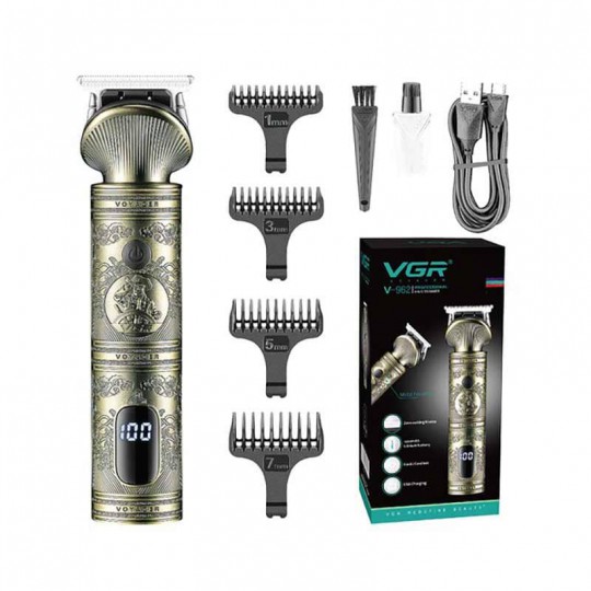 ماشین اصلاح موی سر و صورت VGR مدل V-962 با تیغه استیل و باتری ۲۰۰ دقیقه‌ای
