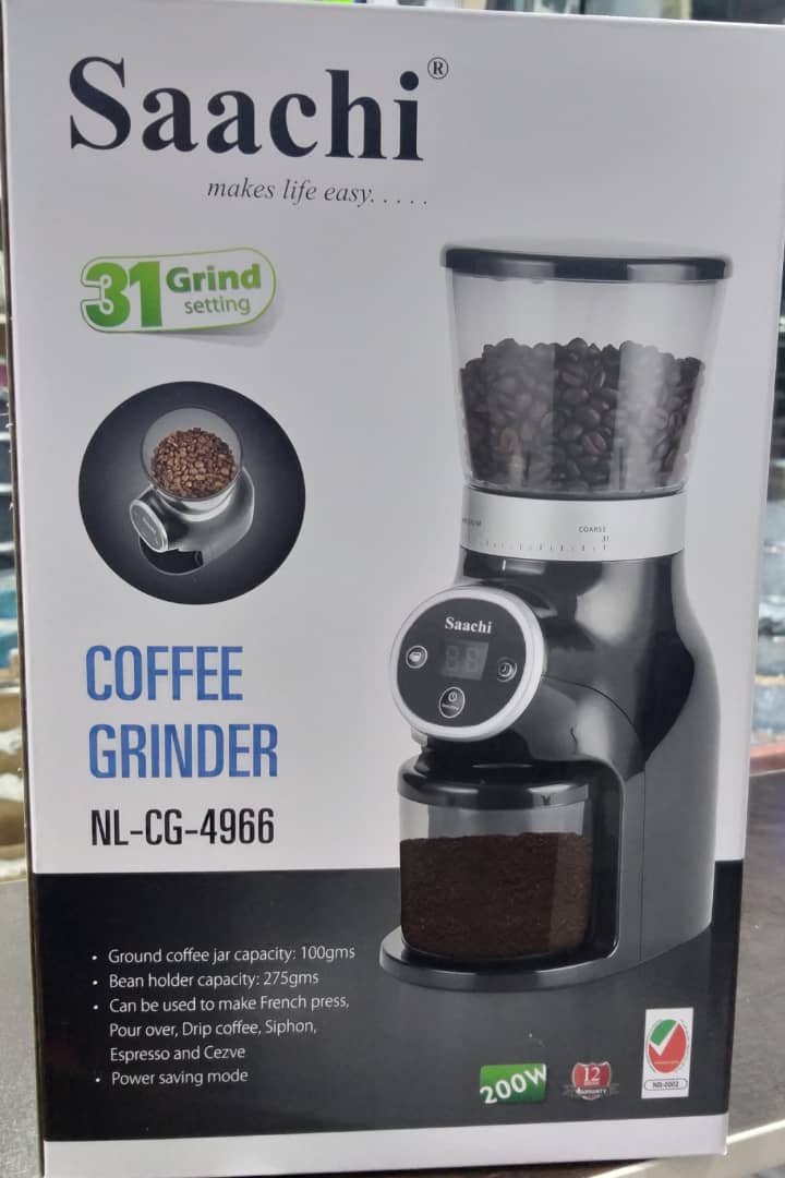 آسیاب قهوه ساچی NL-CG-4966 با ۳۱ درجه تنظیم و نمایشگر دیجیتال