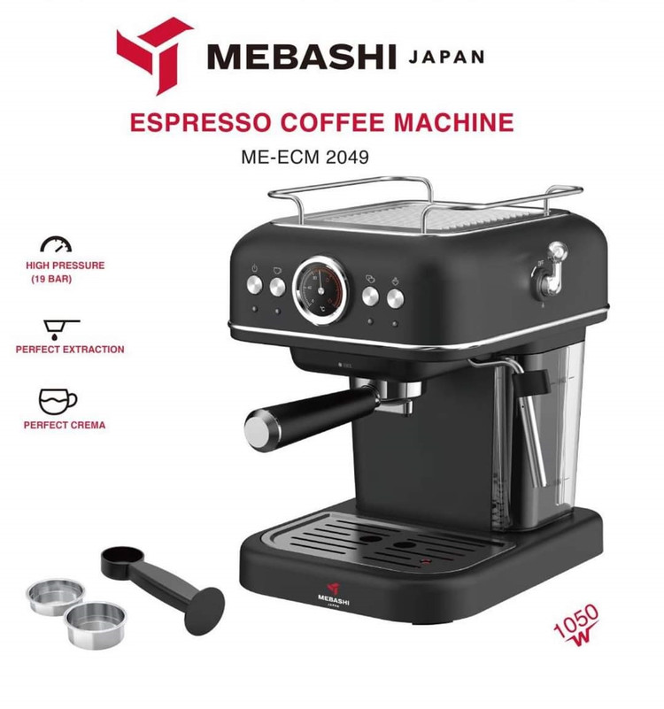 دستگاه اسپرسوساز Mebashi Japan مدل ME-ECM 2049 با فشار ۱۹ بار