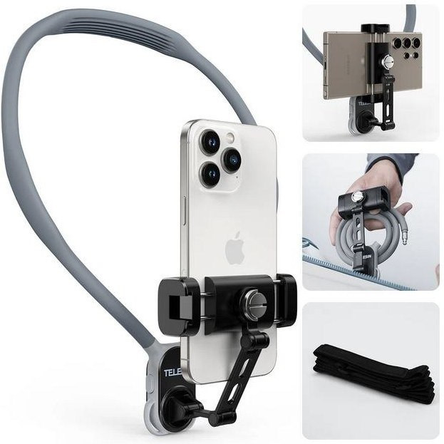 هولدر گردنی موبایل تلسین S2-HNB-02 با طراحی Dual-Ear و بند یدکی