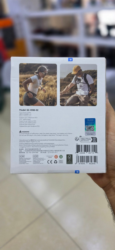 هولدر گردنی موبایل تلسین S2-HNB-02 با طراحی Dual-Ear و بند یدکی