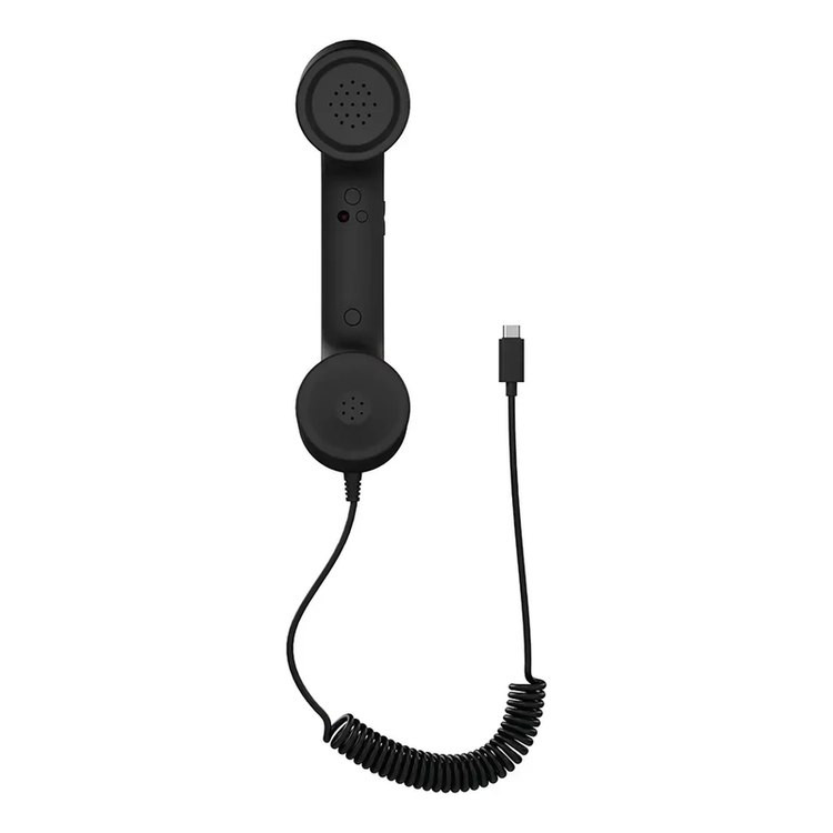 گوشی تلفن کلاسیک رومیزی Porodo PD569BK Type-C