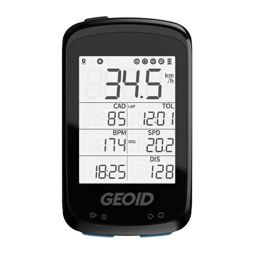 کامپیوتر دوچرخه GPS GEOID با نمایشگر بزرگ مناسب ثبت سرعت و مسافت در مسیرهای مختلف