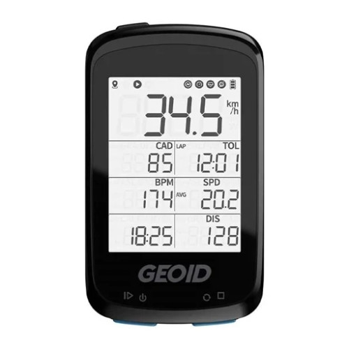 کامپیوتر دوچرخه GPS GEOID با نمایشگر بزرگ مناسب ثبت سرعت و مسافت در مسیرهای مختلف