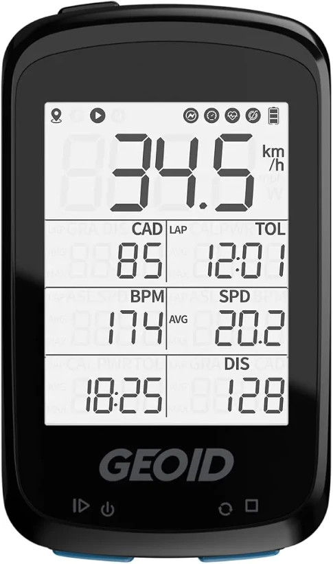 کامپیوتر دوچرخه GPS GEOID با نمایشگر ۲.۵ اینچی و ۷۰ ساعت شارژدهی - تصویر 6