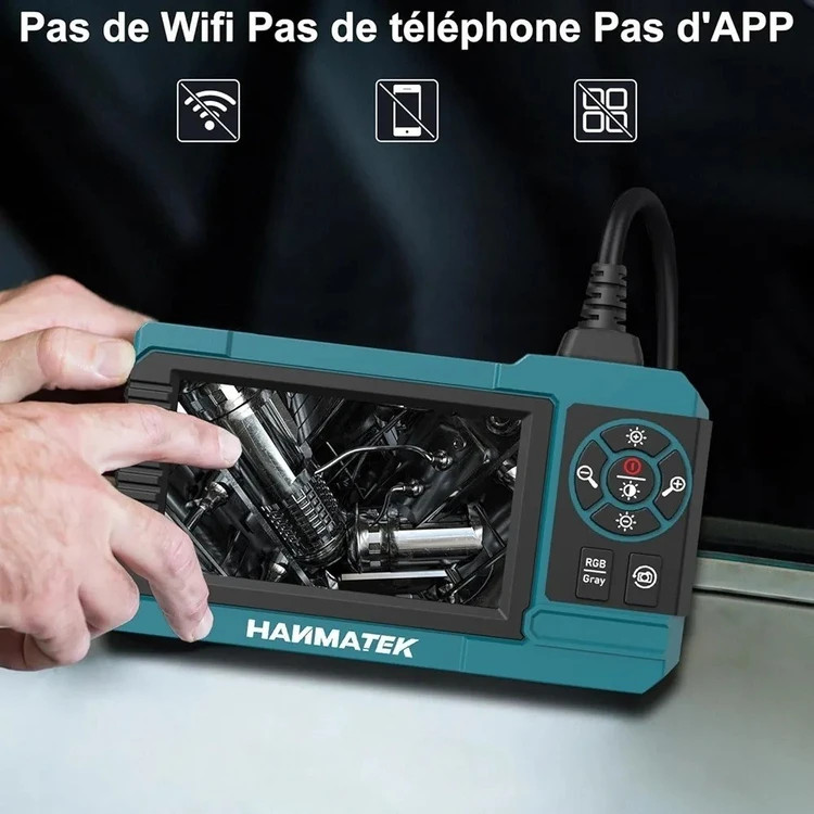 دوربین اندوسکوپی صنعتی HANMATEK با روشنایی قابل تنظیم برای محیطهای کمنور