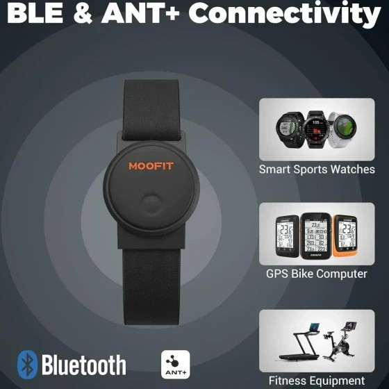 بازوبند پایش ضربان قلب Moofit سبک و قابل شارژ برای دویدن و دوچرخهسواری