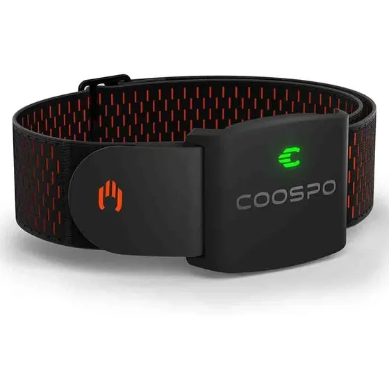 بازوبند ضربان قلب بلوتوثی COOSPO با سنسور نوری و نشانگر LED پنج‌رنگ