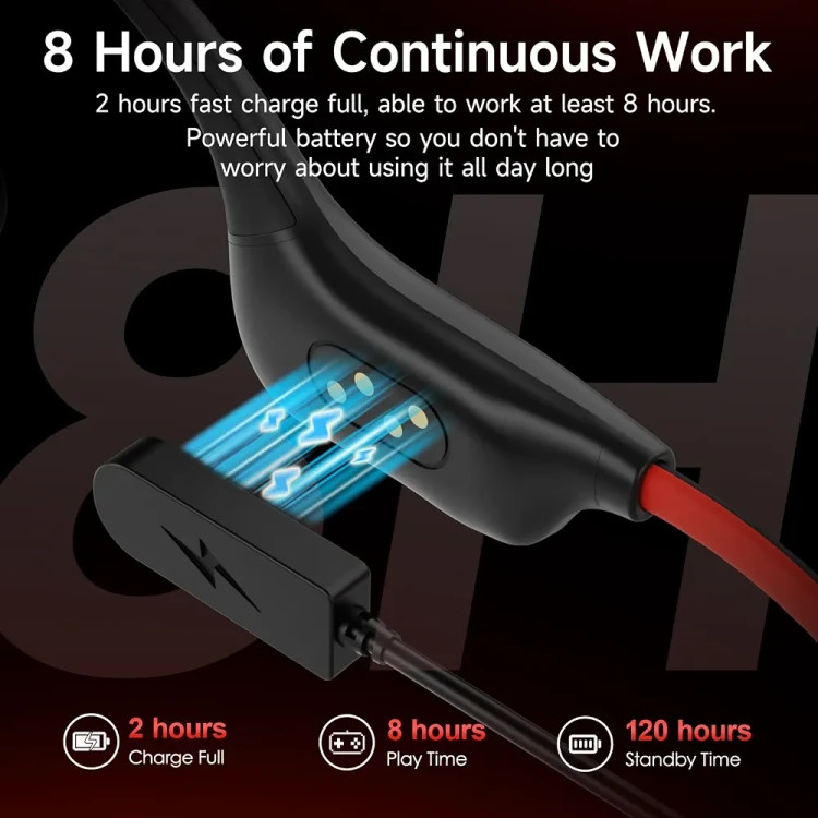 هدفون استخوانی ضدآب IFECCO با حافظه داخلی ۸ گیگابایت و بلوتوث ۶.۰ - تصویر 7