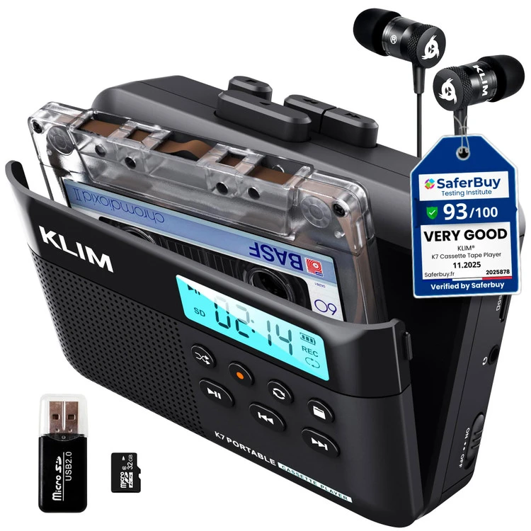 پخش‌کننده کاست قابل حمل KLIM با قابلیت تبدیل کاست به MP3 مناسب استفاده روزمره