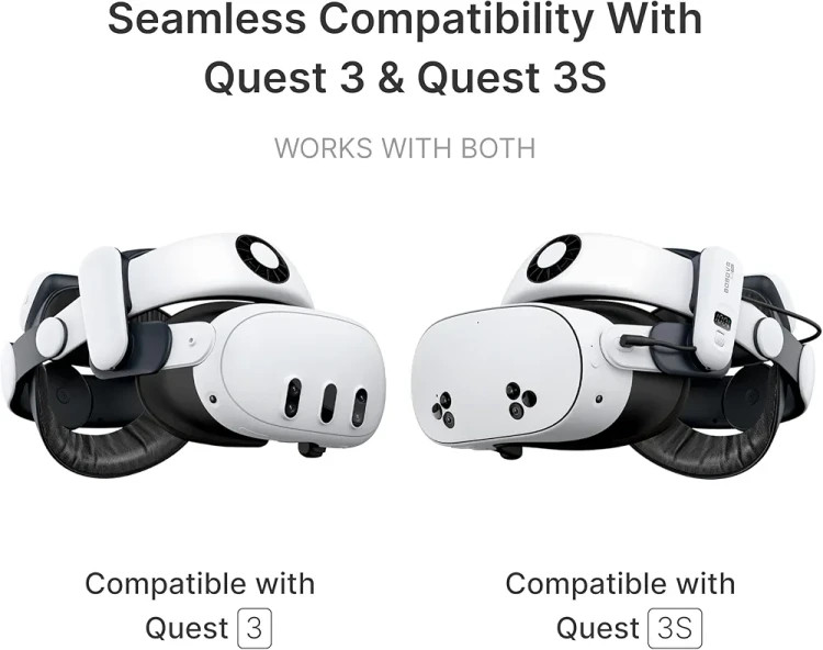 هدبند باتریدار BOBOVR با سیستم خنککننده فعال برای Meta Quest 3 و 3S - تصویر 6