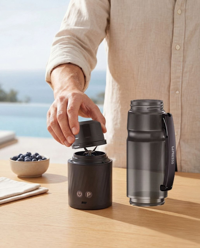 مخلوط کن قابل حمل شارژی لپرسو مدل Juvelix 370W با ۶ تیغه استیل - تصویر 6