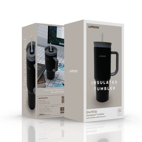 ماگ مسافرتی عایق‌دار لپرسو QuirkSip Insulated Tumbler با نی - تصویر 6