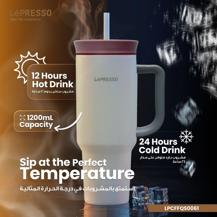 ماگ مسافرتی عایقدار لپرسو QuirkSip Insulated Tumbler با نی - تصویر 10