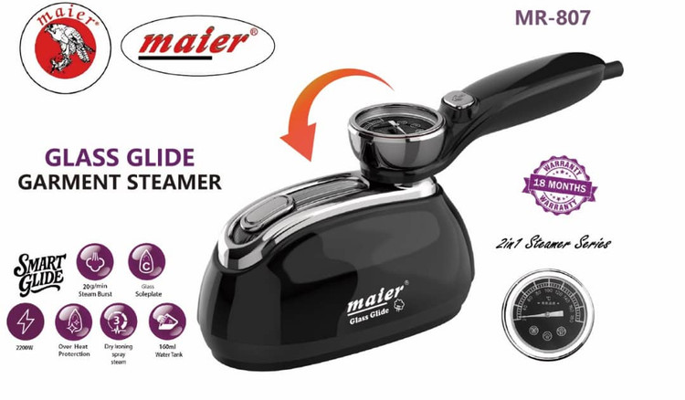 اتو ایستاده و دستی مایر MR-807 مجهز به نمایشگر عقربه ای دما و پرتاب بخار 20 گرم