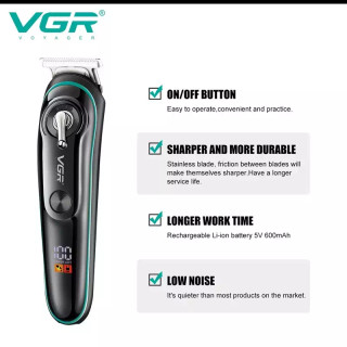 ماشین اصلاح VGR V-075 با تیغه استیل ضدزنگ و قابلیت صفر زن برای اصلاح دقیق