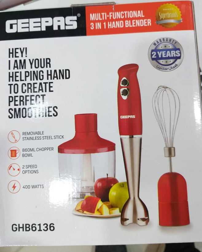 گوشت کوب برقی ۳ در ۱ جی پاس GHB6136 اصل با توان ۴۰۰ وات - تصویر 8
