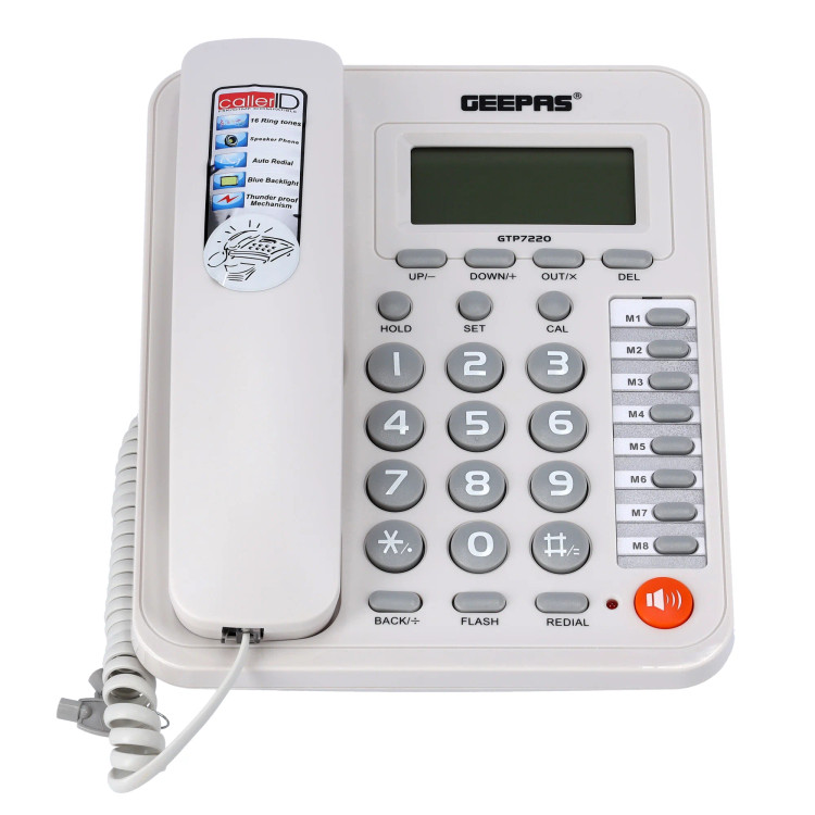 خرید تلفن رومیزی اداری با سیستم دوگانه FSK/DTMF و نمایشگر نور آبی