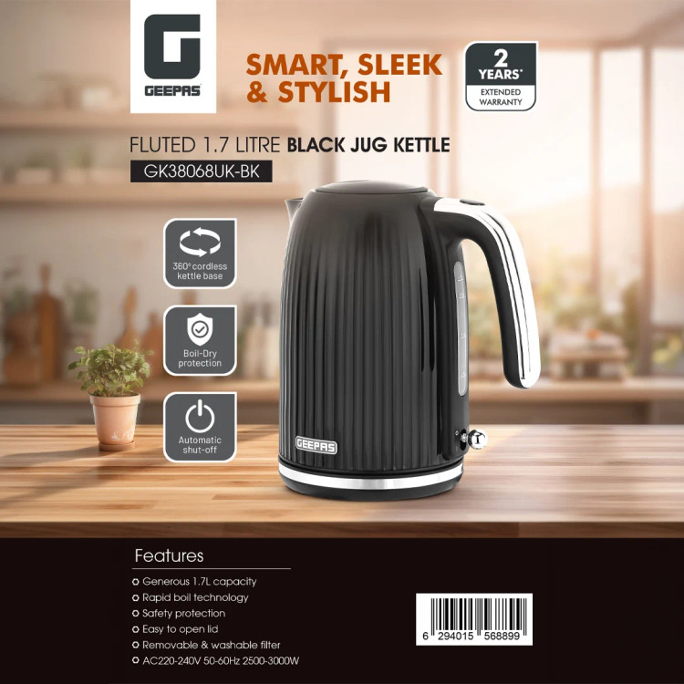 کتری برقی جیپاس اصل مدل GK38068UK-BK با جوش سریع - تصویر 8