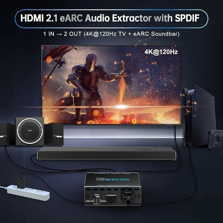 استخراجکننده صدای HDMI مدل EZ-EX11HA21-EO با کیفیت 4K - تصویر 7