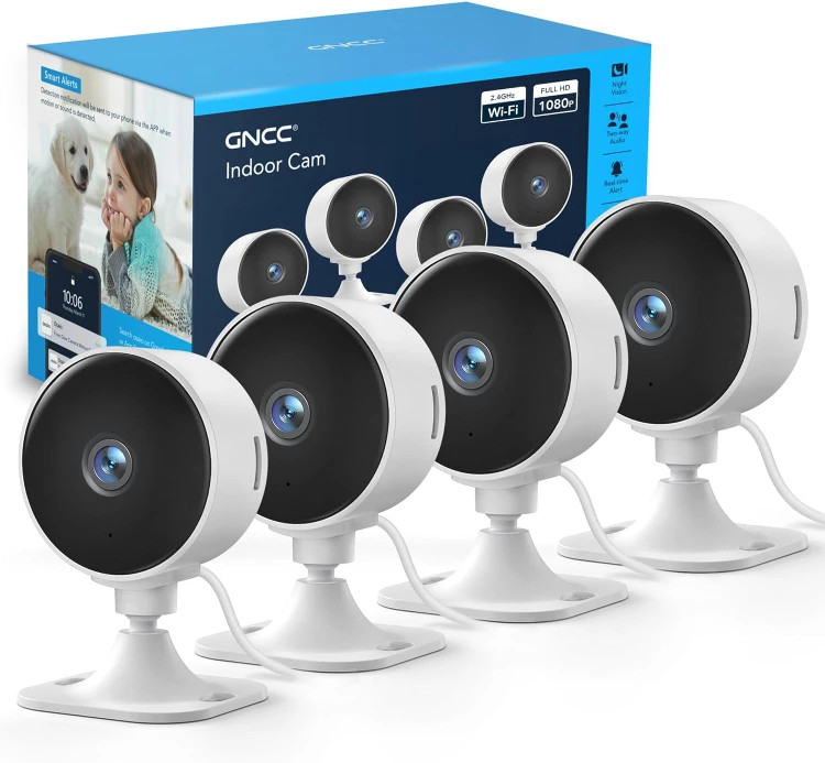 پکیج ۴ عددی دوربین هوشمند داخلی GNCC با کیفیت بالا برای امنیت منزل و اتاق کودک