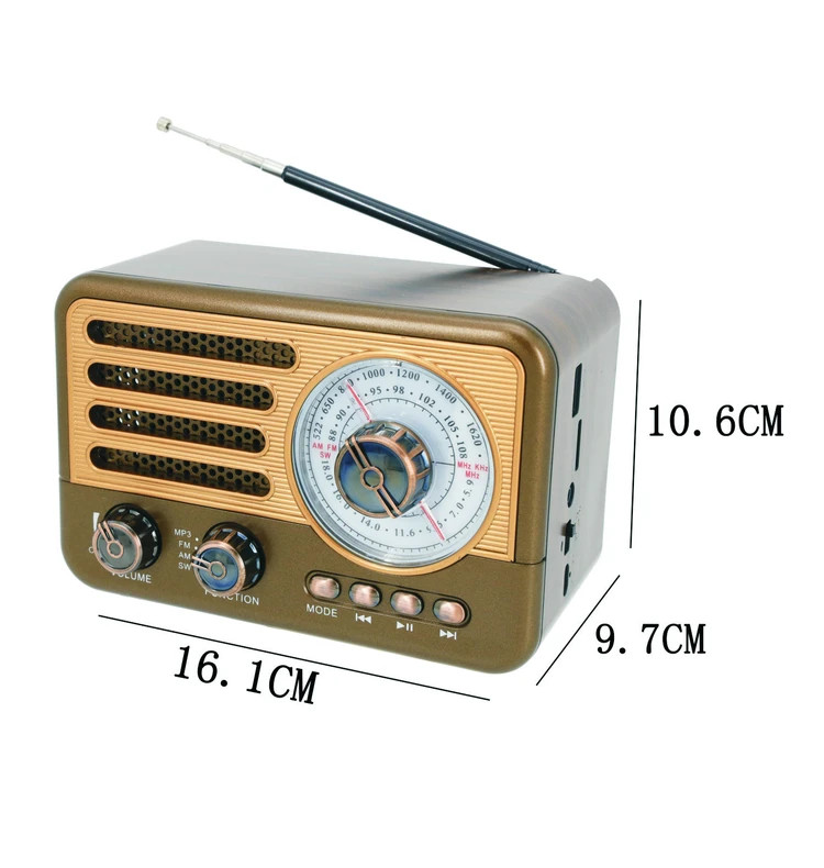 رادیو کلاسیک چوبی بلوتوثی مدل SG-31BT چراغدار - تصویر 6