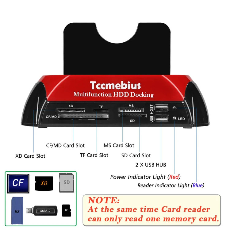 داک هارد دوگانه IDE و SATA مدل TCCMEIBIUS TCC-S862