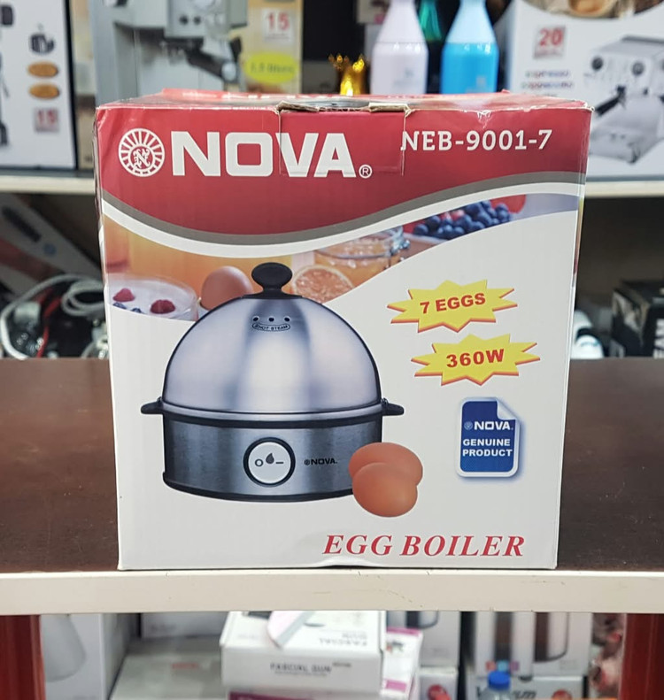خرید دستگاه آبپز کردن تخممرغ NOVA 9001 با درپوش گنبدی و خروجی بخار