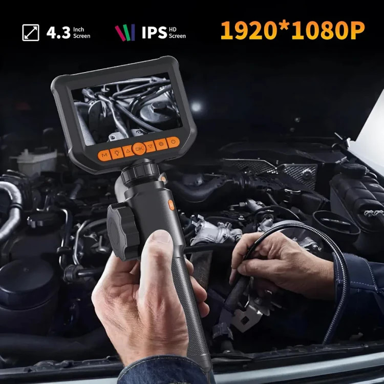 دوربین شلنگی آندوسکوپی با مکانیزم هدایت دوطرفه و صفحه نمایش 4.3 اینچی