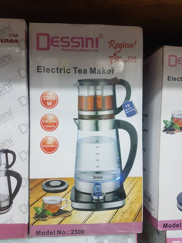 چای ساز دسینی مدل 2300 با قابلیت گرم نگهدارنده و درب مجزا برای کتری