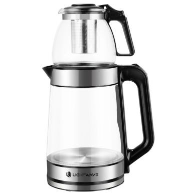 چای ساز روهمی لایت ویو اصل مدل LW-KL-601 با کتری شیشهای ۲.۷ لیتری